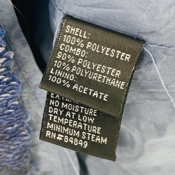 Carmen Marc Valvo Denim Blue Sequin Sleeveless Shift Dress Size 6 Small - Picture 9 of 14